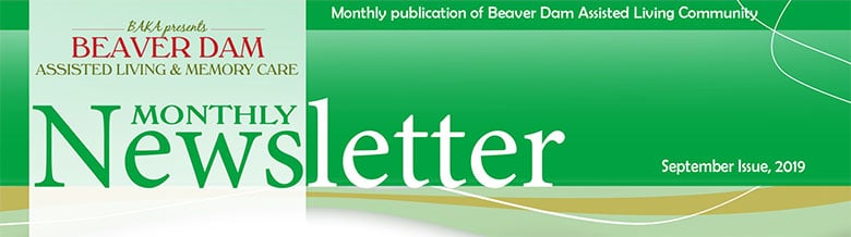 Beaver Damn Assisted Living & Memory Care Newsletter Header
