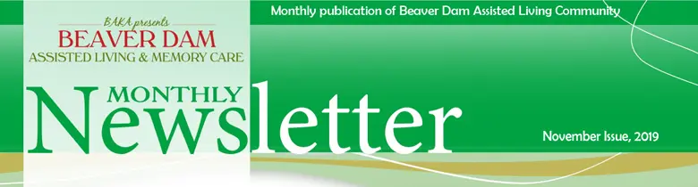 November newsletter Beaver Dam Assisted Living & Memory Care